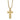 Golden Cross Steel Brushed Necklace