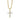 Gold Steel Zirconia Cross Necklace